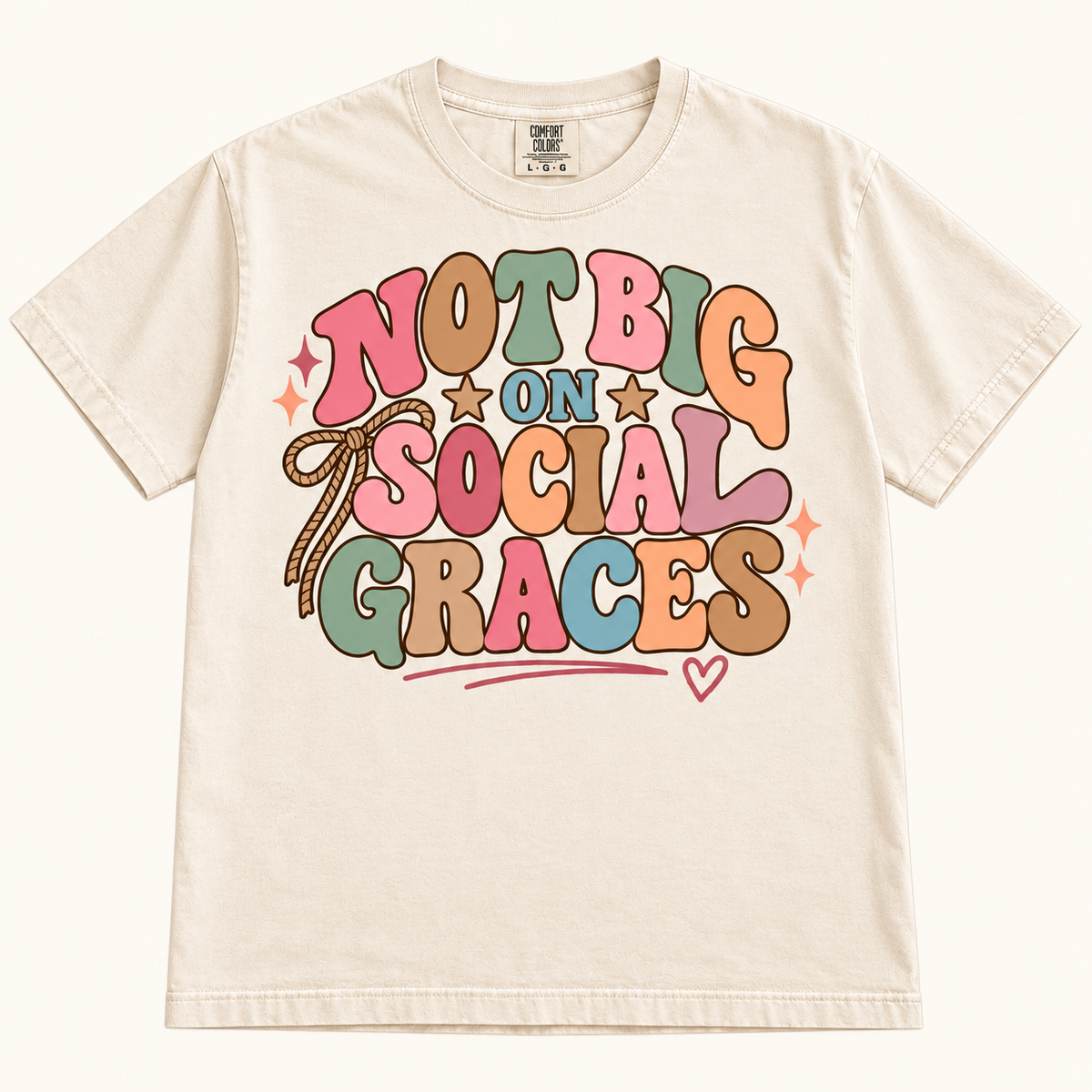 Not Big on Social Graces - Pastel – Two Old Owls Print Co.
