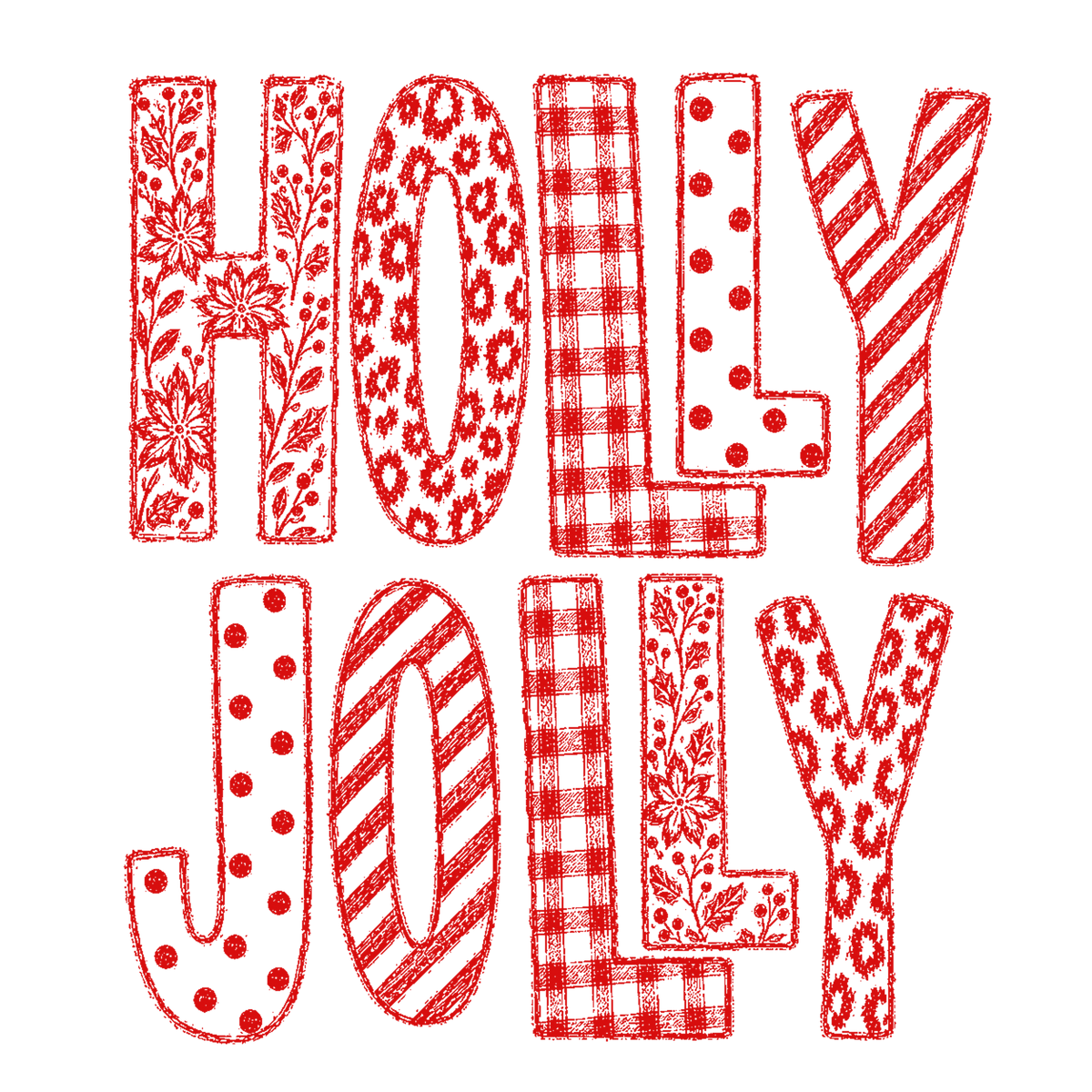 Holly Jolly Red design