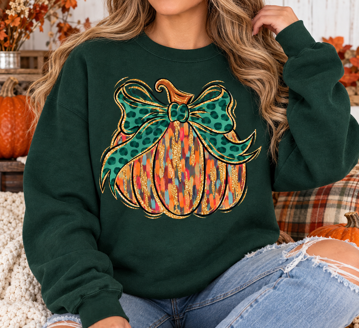 Glitter Pumpkin design
