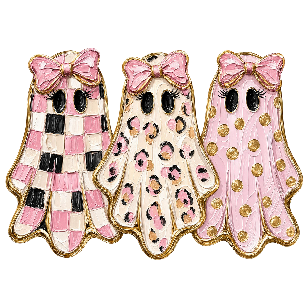 Pink Coquette Ghosts design