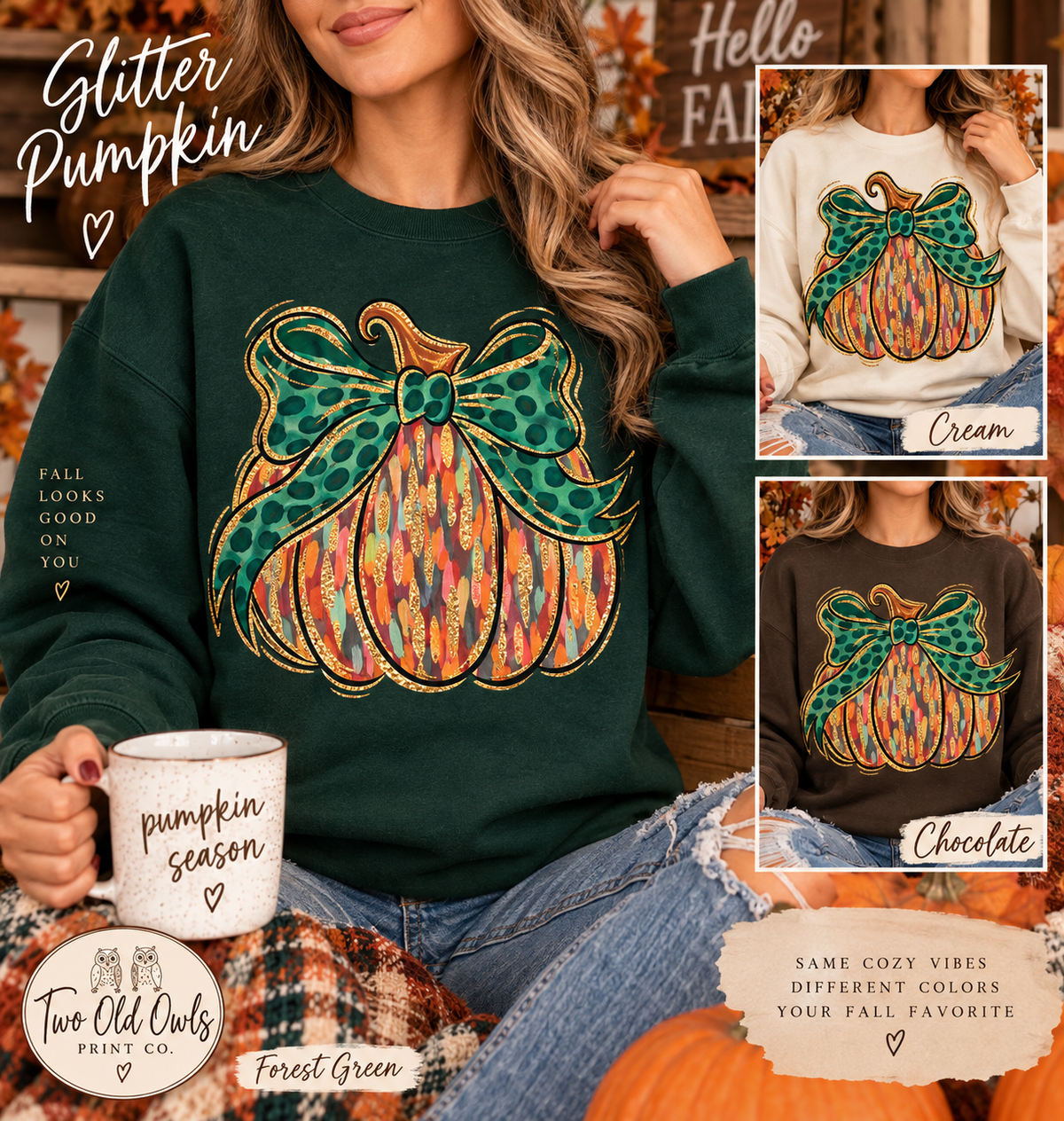 Glitter Pumpkin design